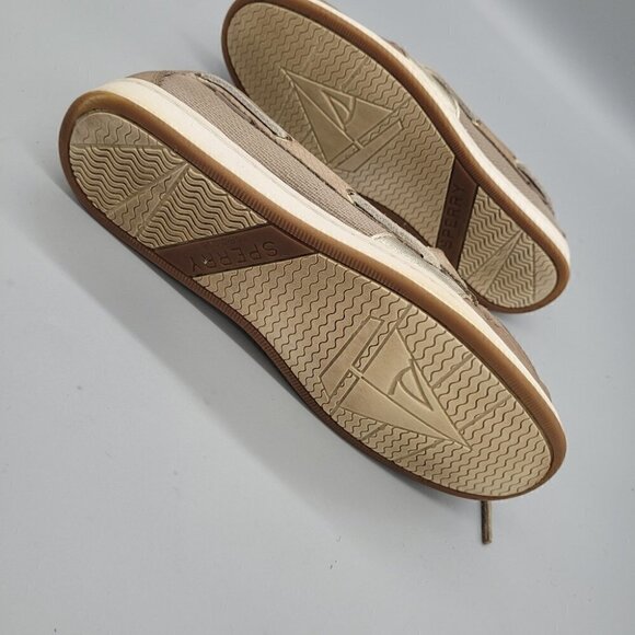 Sperry Shoes Women's Size 6 M Seacoast Silver Metallic Canvas Boat STS80327 - Picture 4 of 11